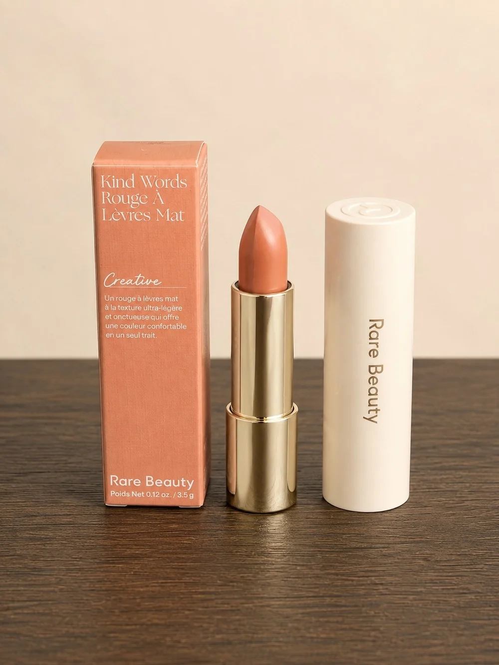 Rare Beauty Kind Words Matte Lipstick — Creative (Warm Peach Nude)